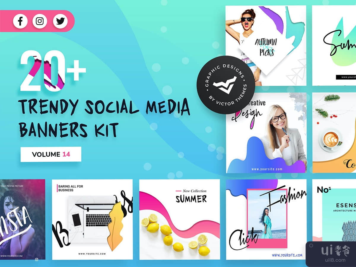Social Media Banners Kit Volume XIV
