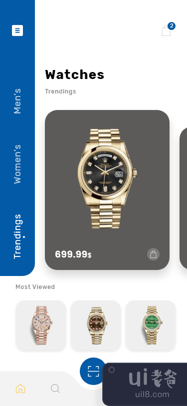 劳力士手表应用程序用户界面(Rolex Watch App UI)插图1