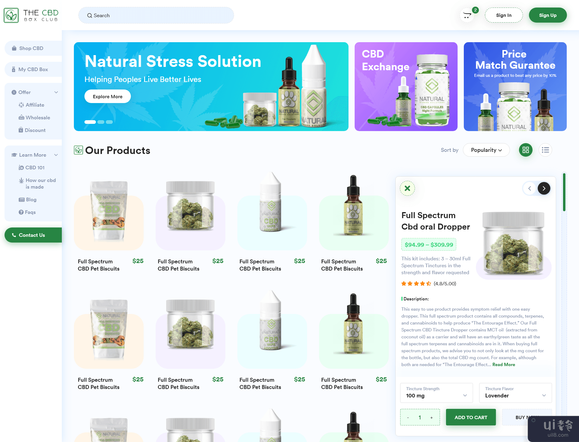 大麻和大麻网站设计(Cannabis & Marijuana Website design)插图1