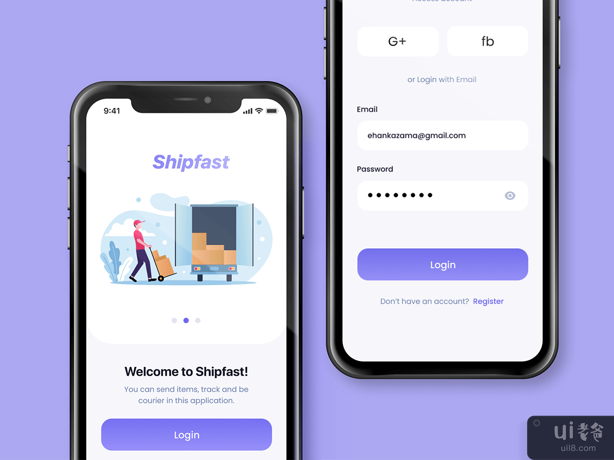Sign In or Sign Up Screen - Mobile App Template