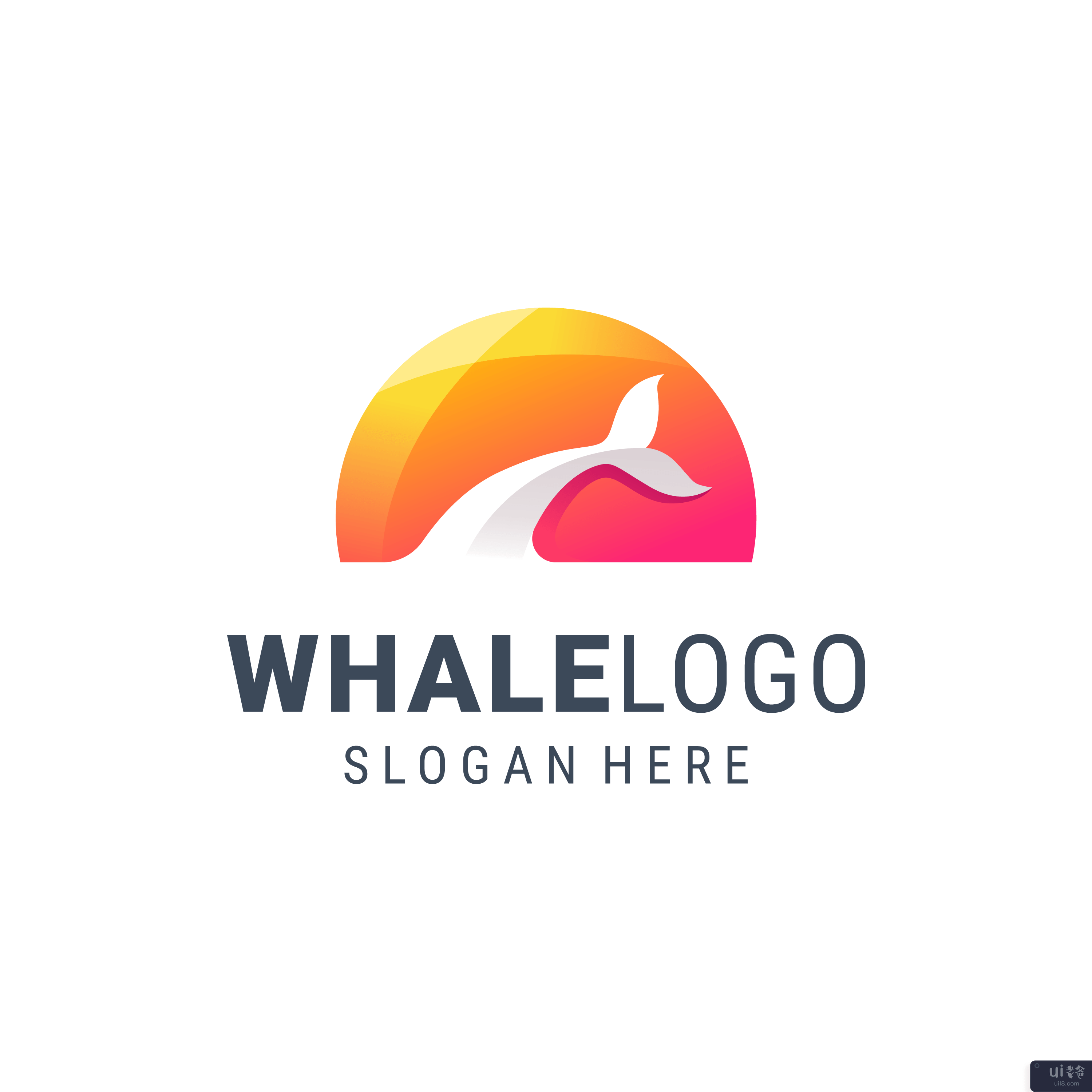创意鲸鱼标志(Creative whale logo)插图