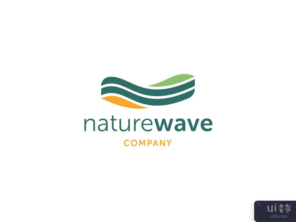 Nature Wave Vector Logo Design Template