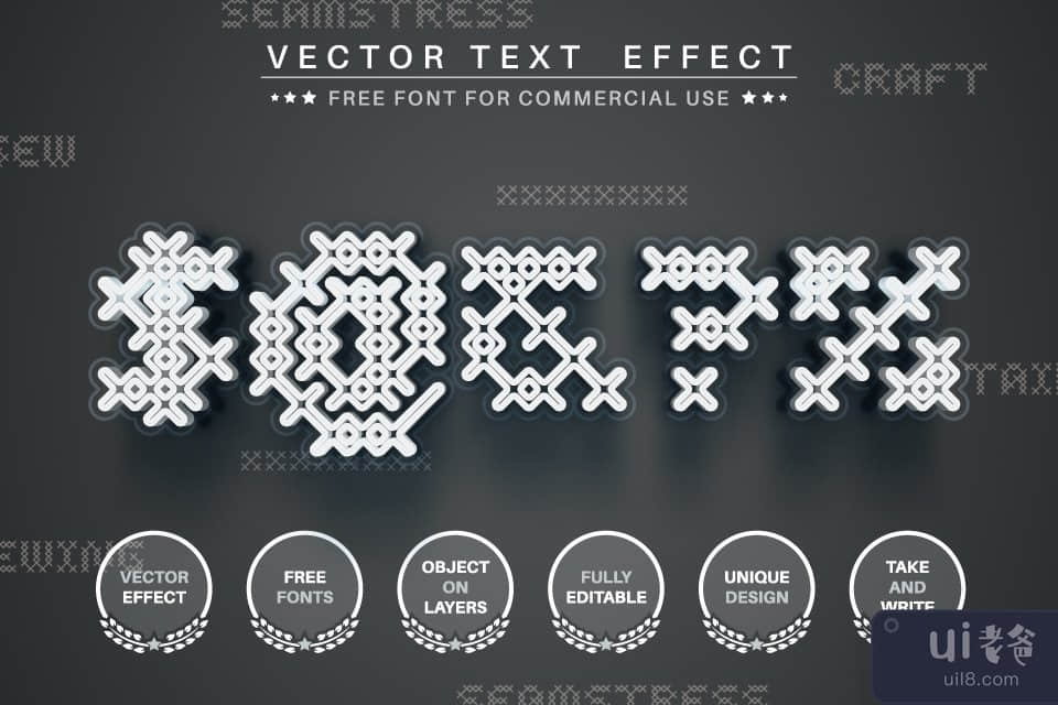 工艺 - 可编辑的文本效果、字体样式(Craft - editable text effect, font style)插图4