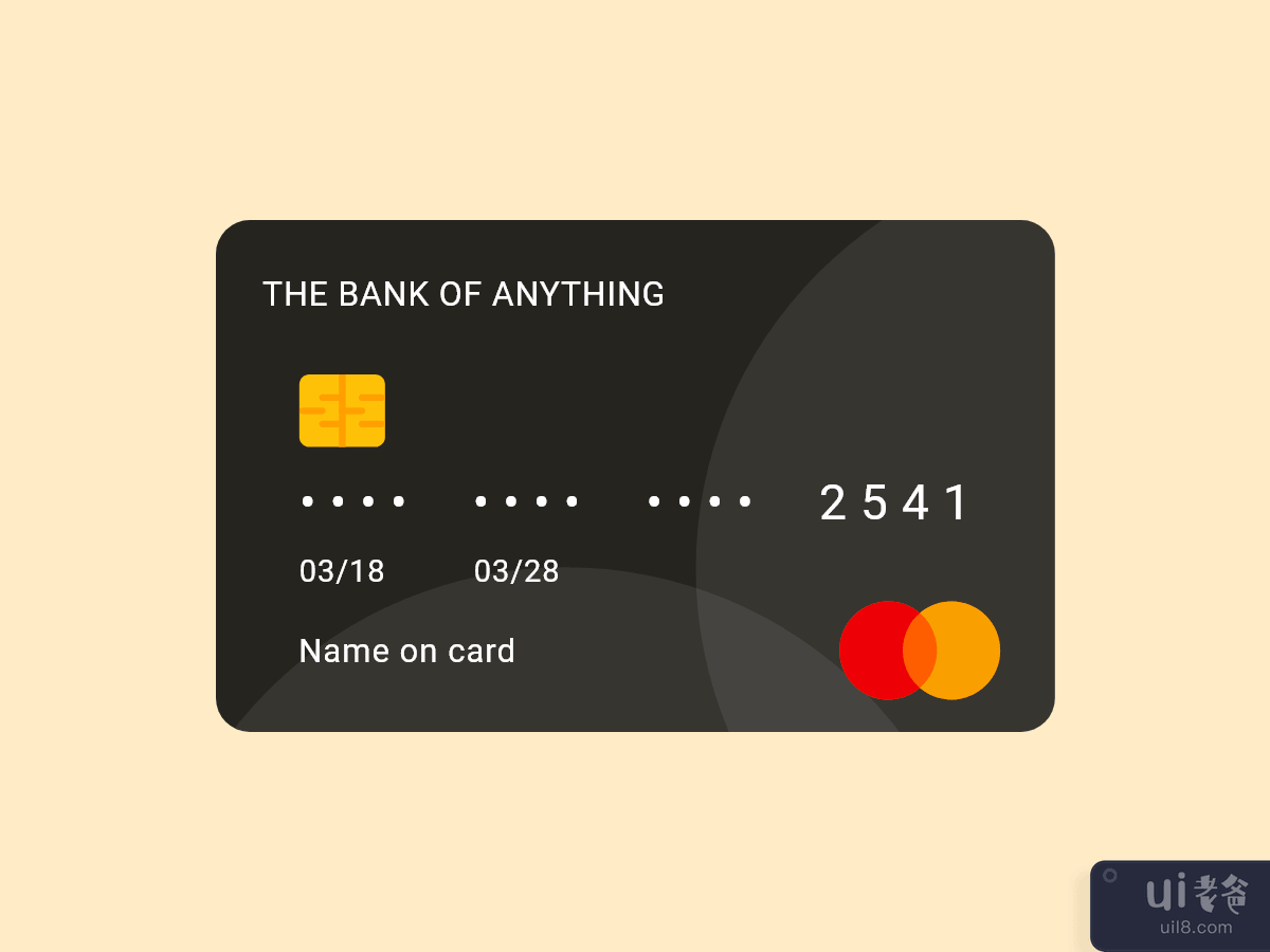 Debit Card UI Dark