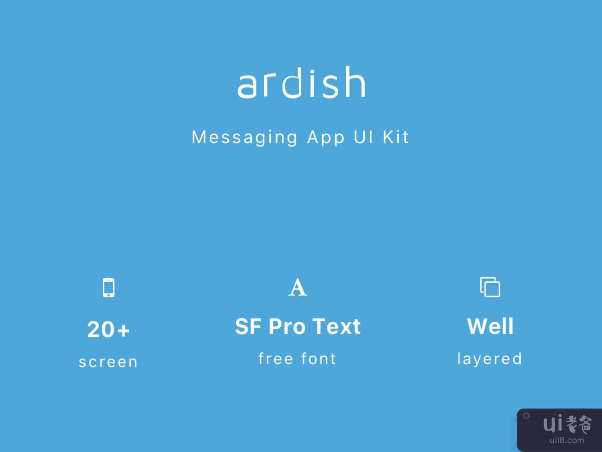 Ardish - 消息应用程序 UI 工具包(Ardish - Messaging App UI Kit)插图4