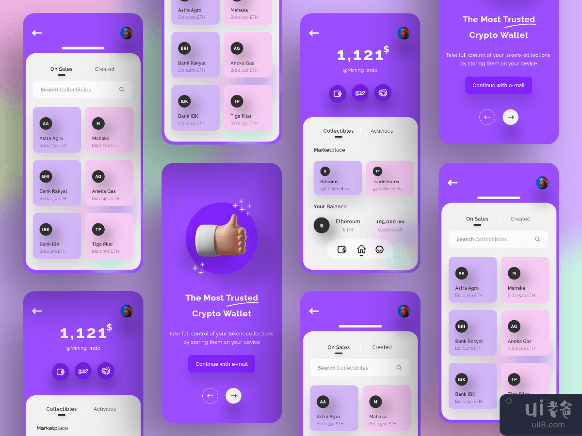 Crypto Wallets App Design