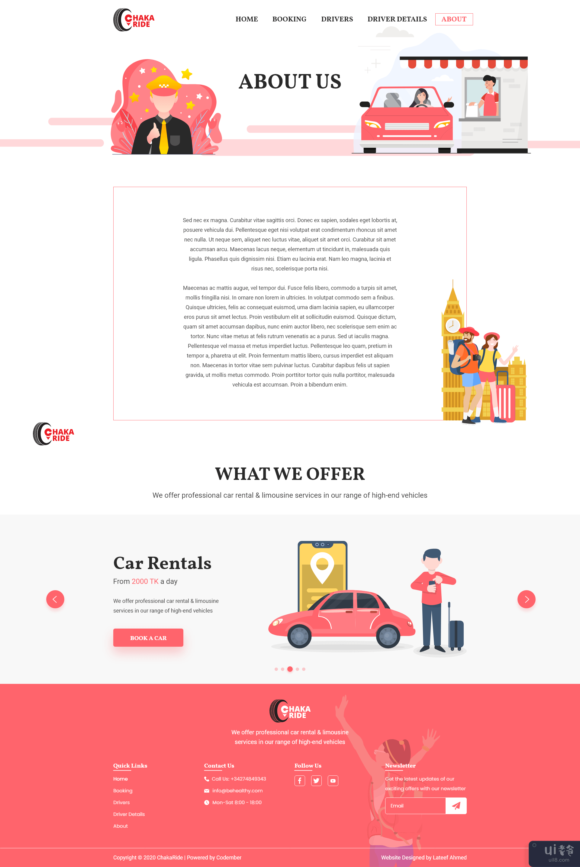 茶卡骑行网页 UI 设计(Chaka Ride Web UI Design)插图2