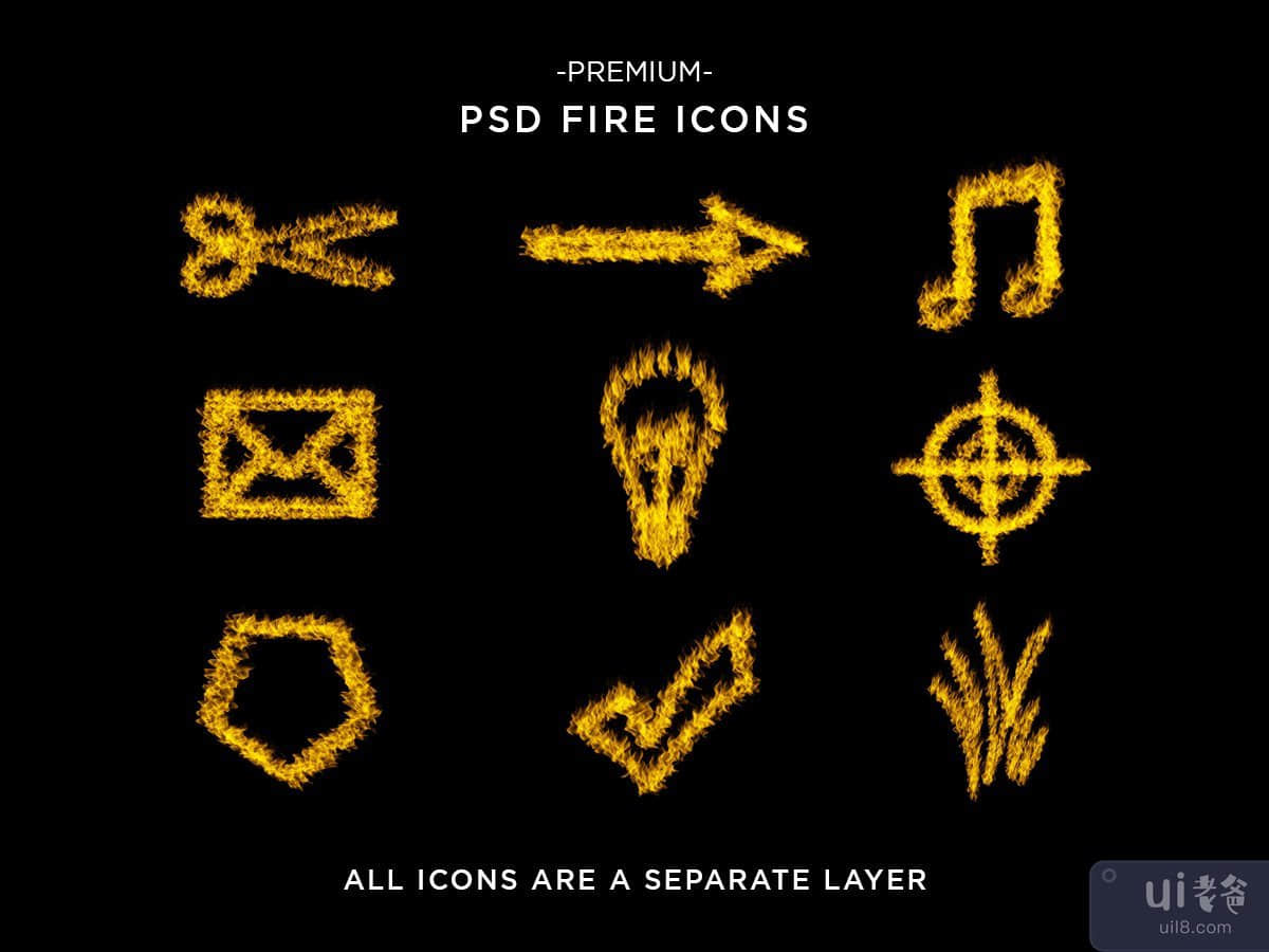 Fire effect icons