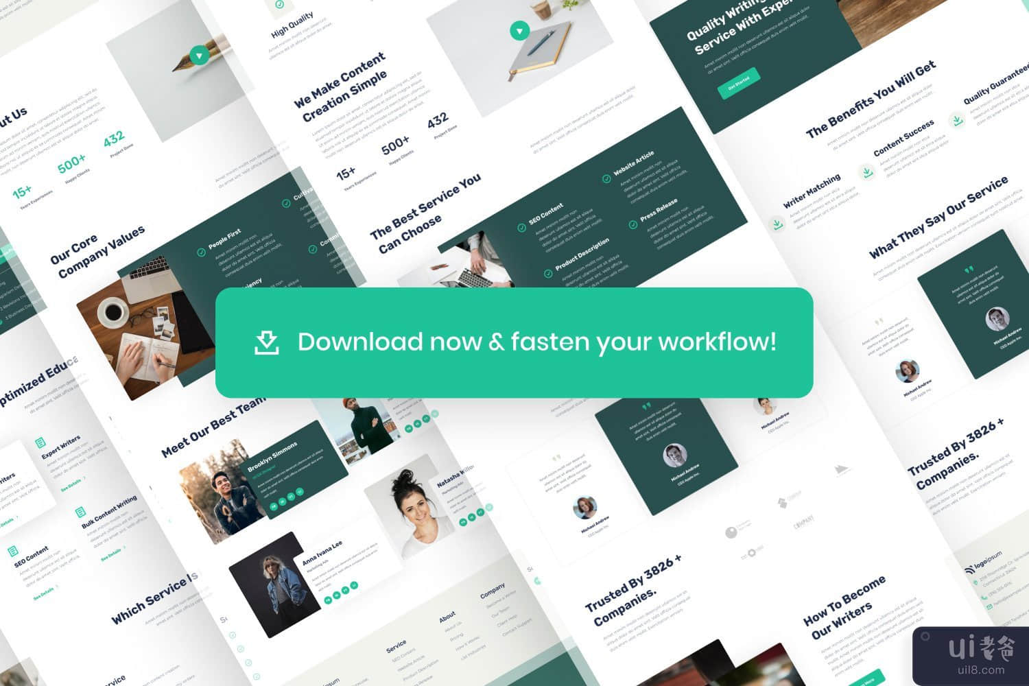 Contenesia - 内容写作服务网站模板(Contenesia - Content Writing Services Website Template)插图