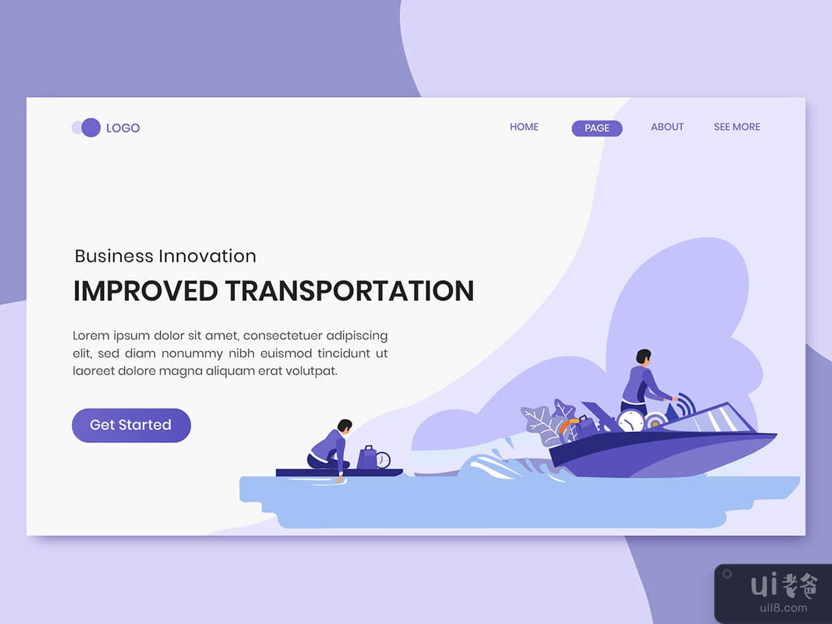 Improved Transportation Business Innovation Landing Page