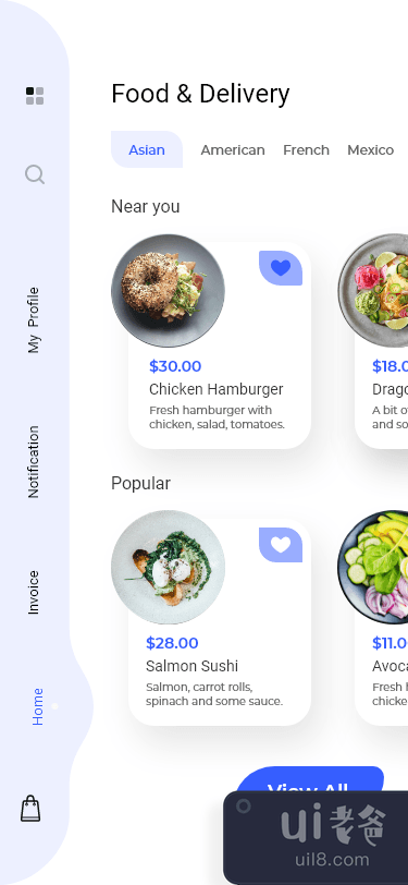 送餐界面(Food Delivery UI)插图