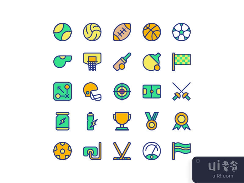 Sports icon set vector