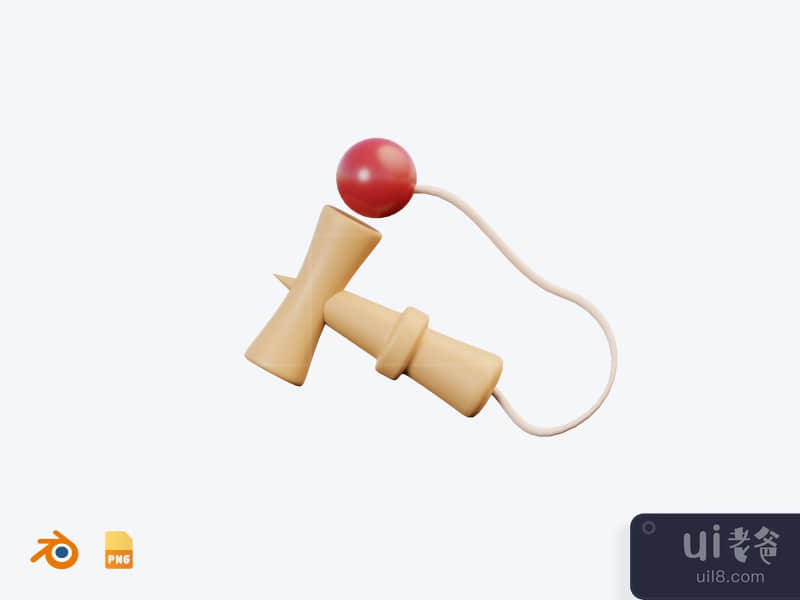 Kendama - 3D Cute Japanese Icon Pack (front)