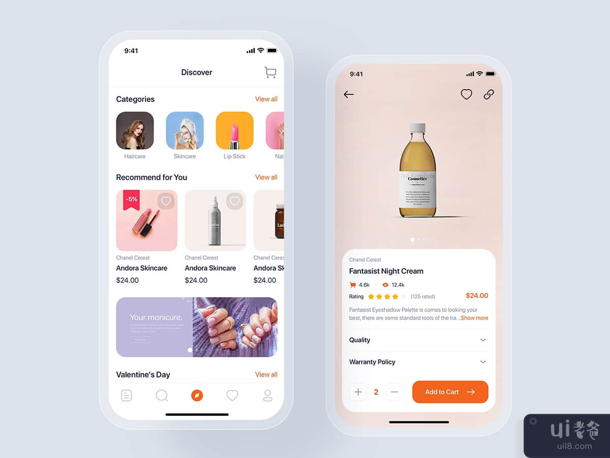 Product Details - Beauty mobile UI concept
