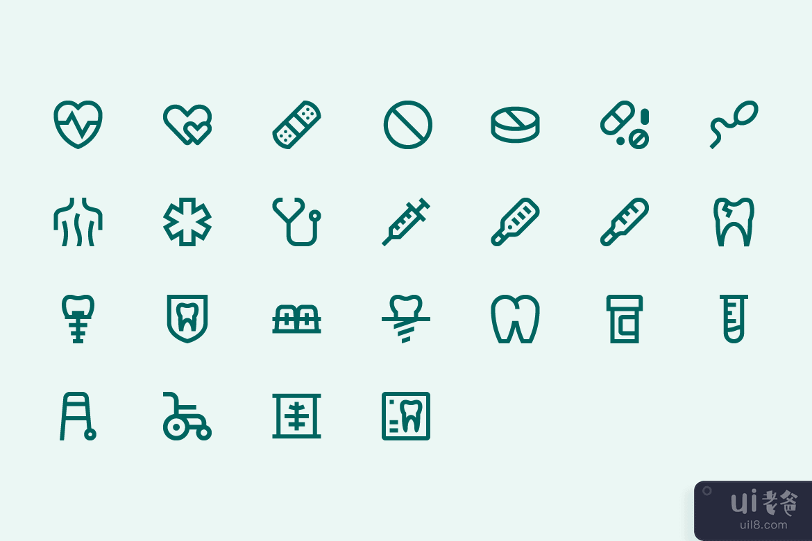 医学 #2 图标(Medicine #2 icons)插图