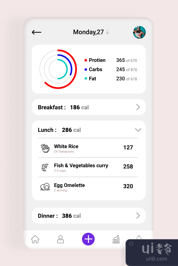 健身应用界面(Fitness App UI)插图1