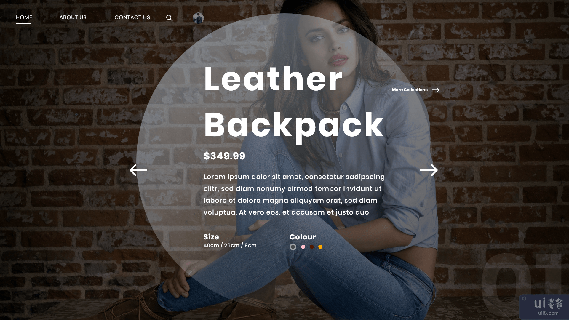 皮革背包用户界面(Leather Backpack UI)插图