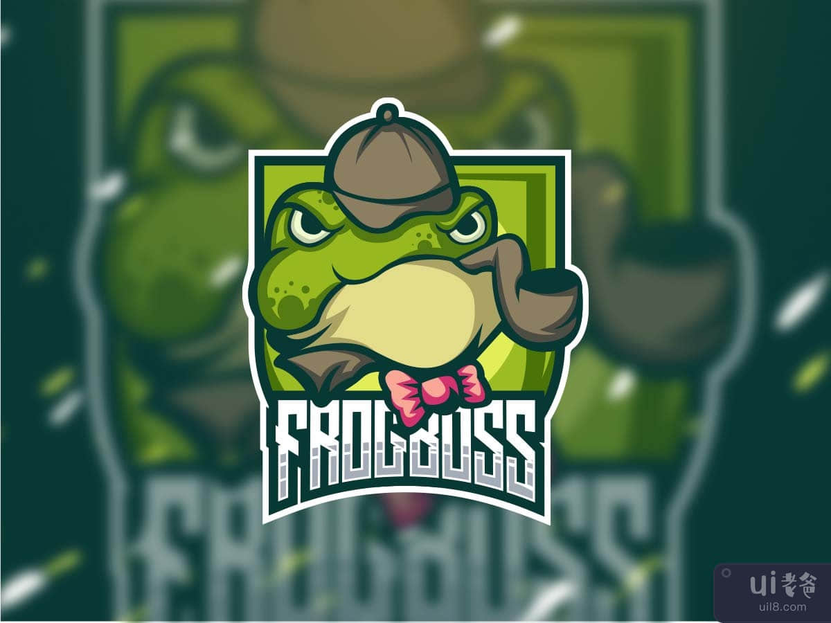 Frog Boss Mascot Logo