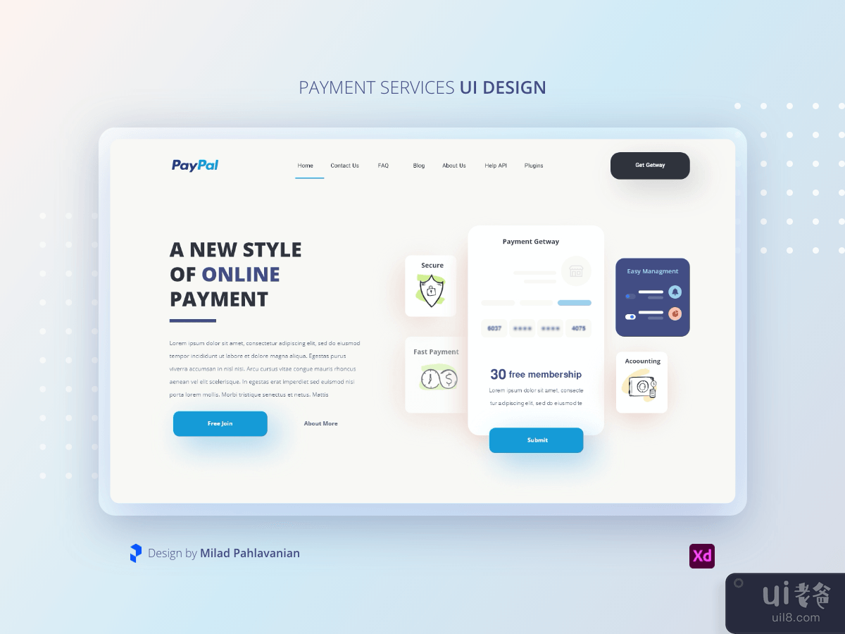 支付服务 UI 设计 (Paypal)(Payment Services UI Design ( Paypal ))插图2