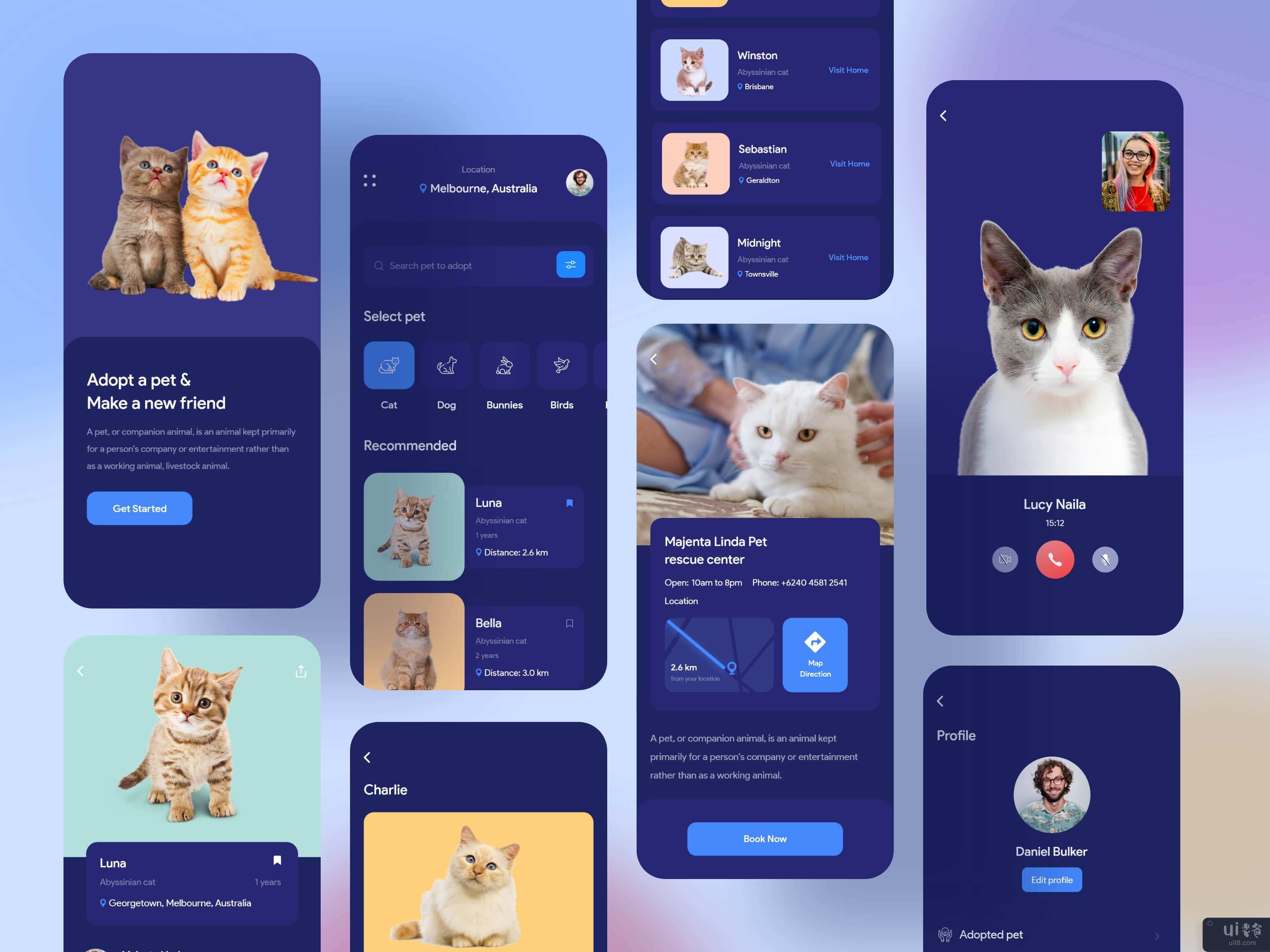 宠物收养移动应用程序设计(Pet Adoption Mobile Application Design)插图