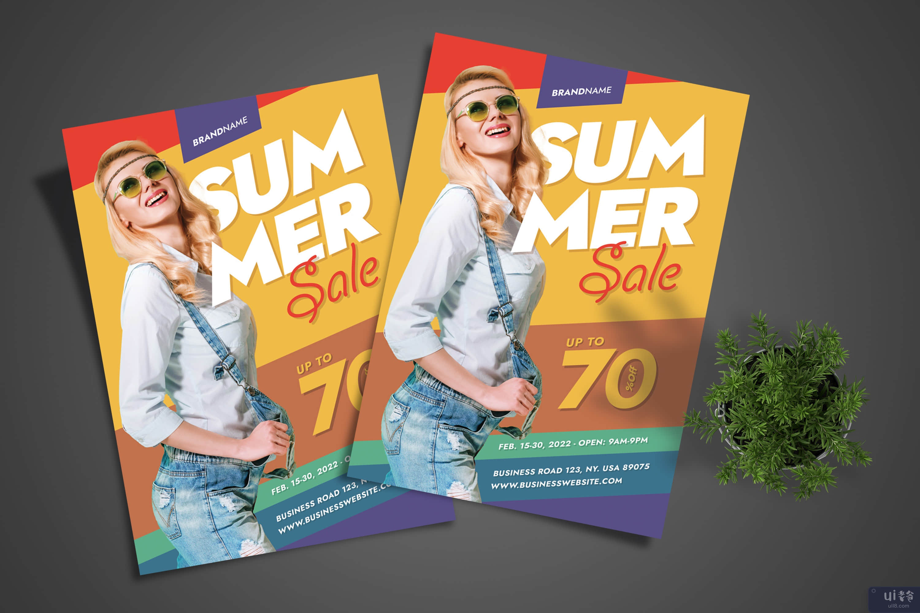 夏季促销传单(Summer Sale Flyer)插图