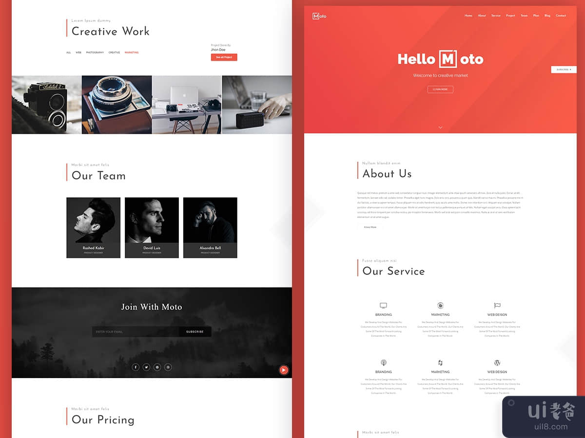 Moto - One page HTML Template