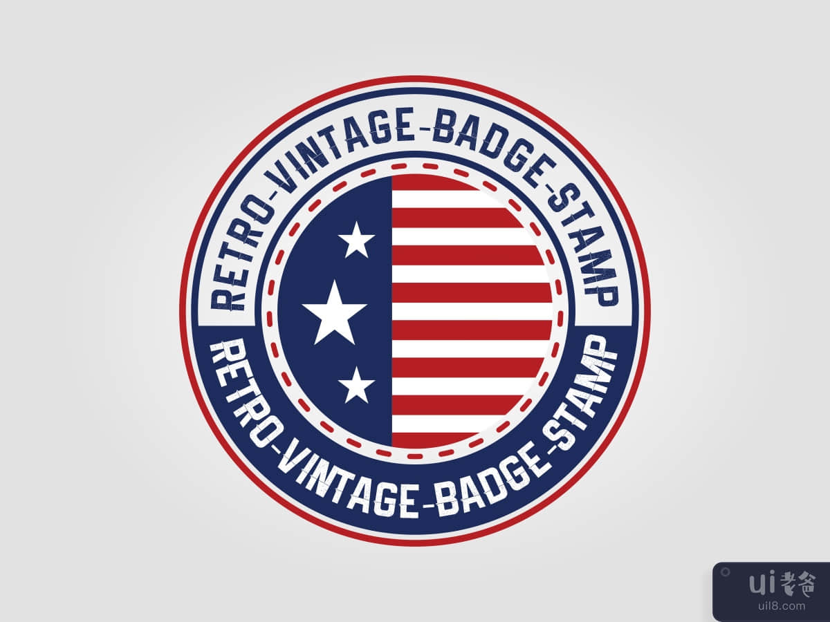 American Style Logo, Vintage Retro Logo Design Template
