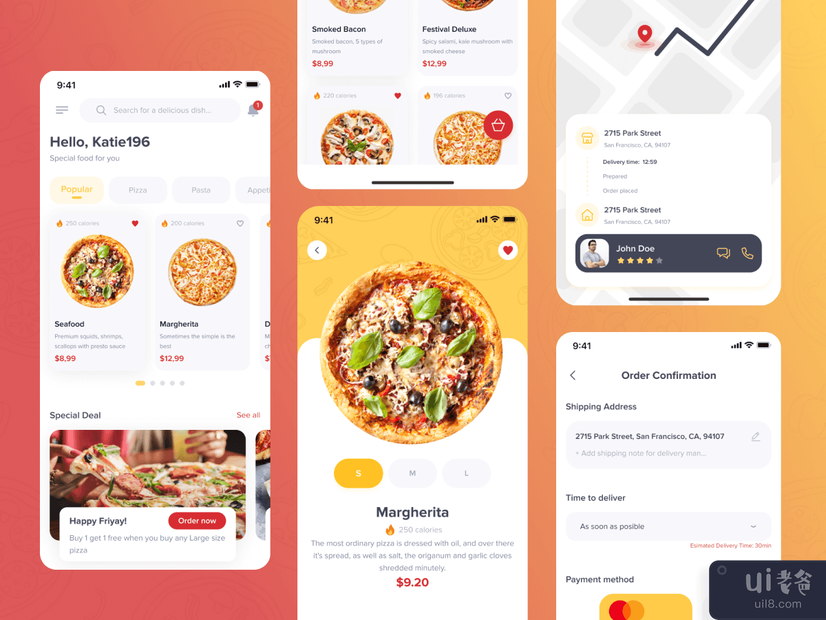 PizzaGo - 披萨外卖应用(PizzaGo - Pizza Delivery App)插图