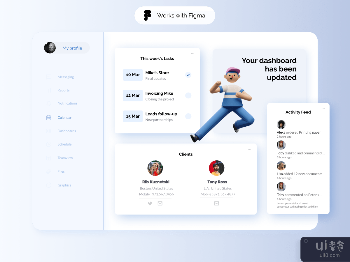 Team Management Dashboard for Figma