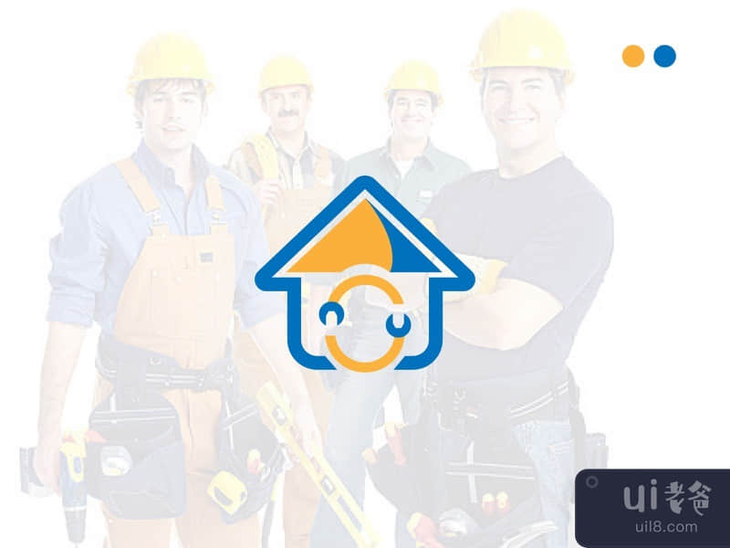 Repair Service Logo | Smile & Home Concept