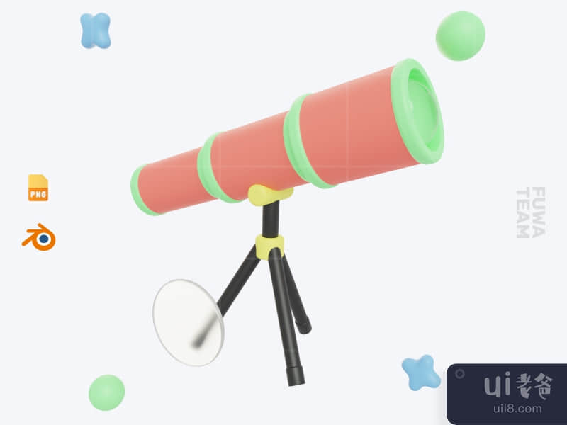 Telescope - 3D School Icon Pack
