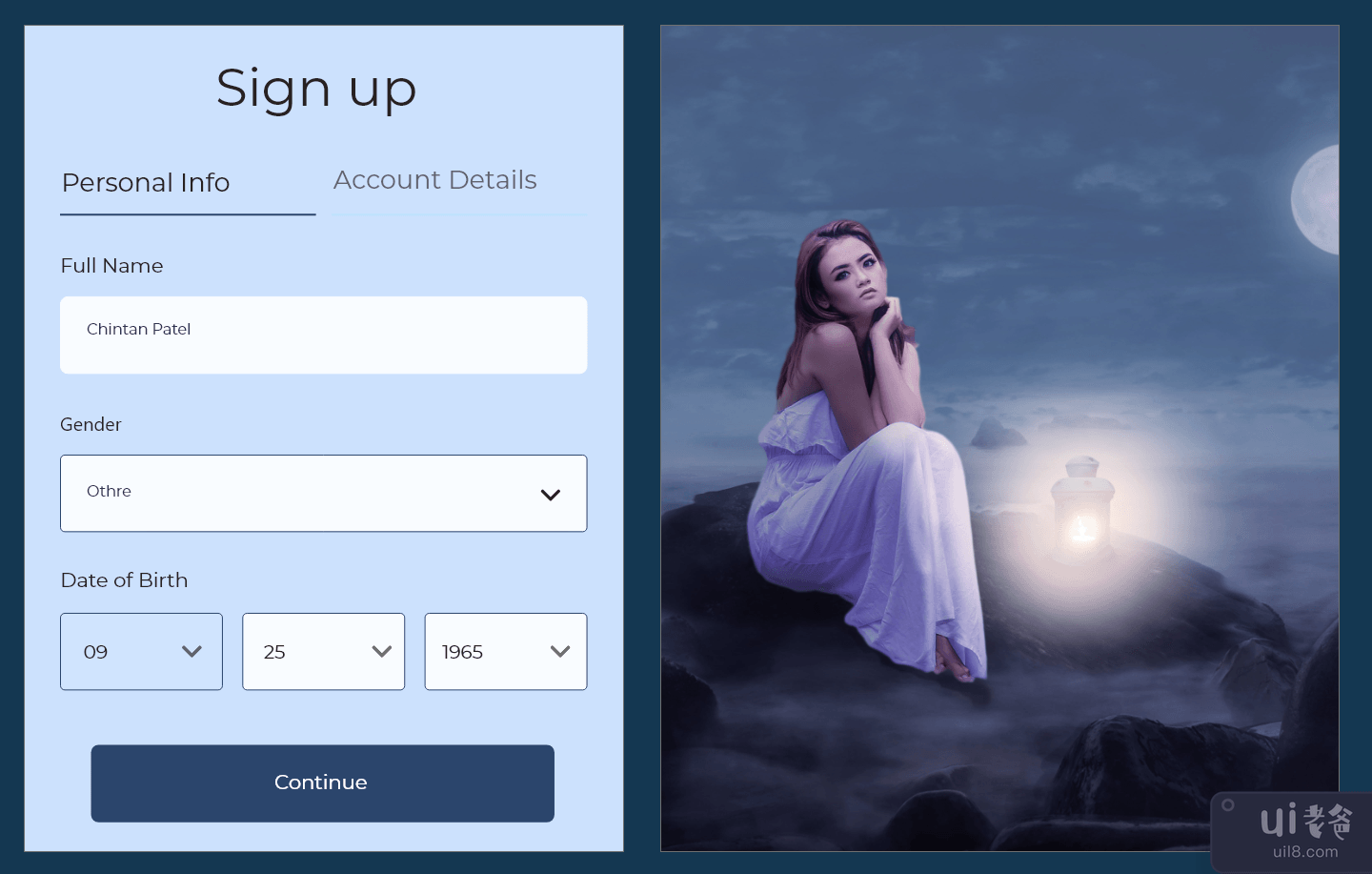 注册屏幕概念(Sign Up Screen Concept)插图
