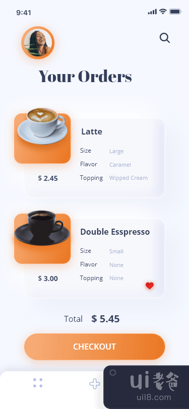 咖啡应用程序用户界面(Coffee App UI)插图