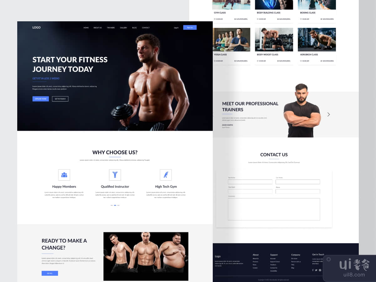 Fitness and Workout Trainers Website