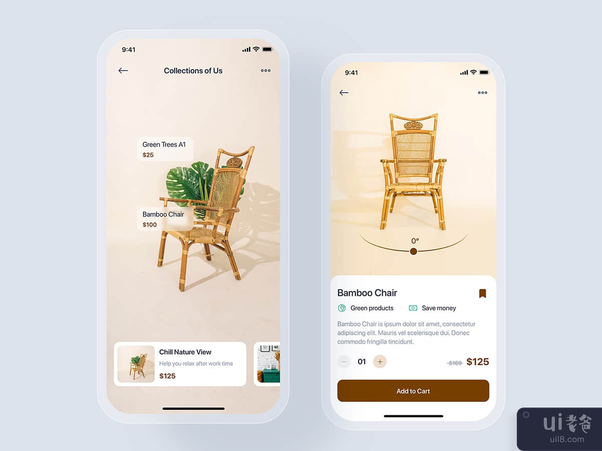 Furniture mobile UI concept
