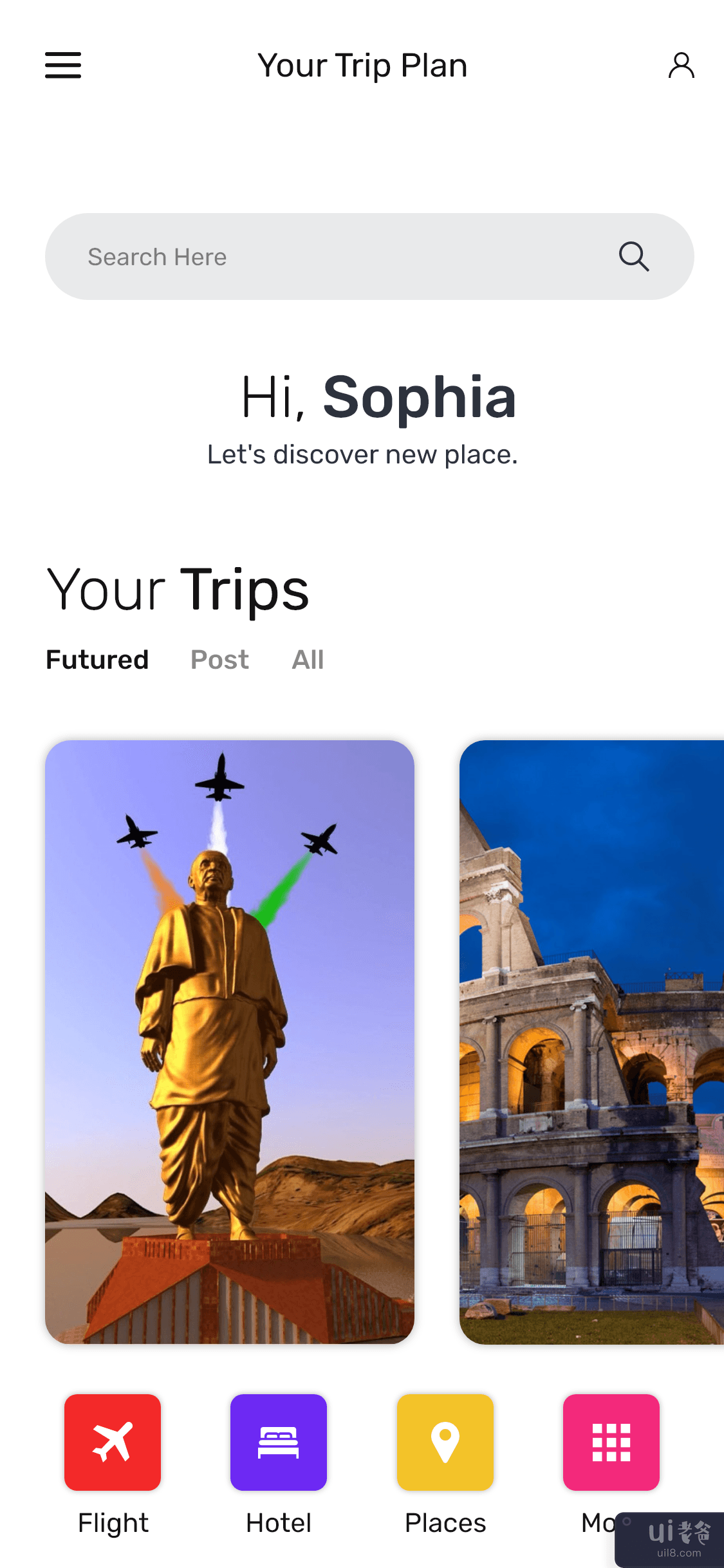 世界之旅UI设计(World Trip UI Design)插图