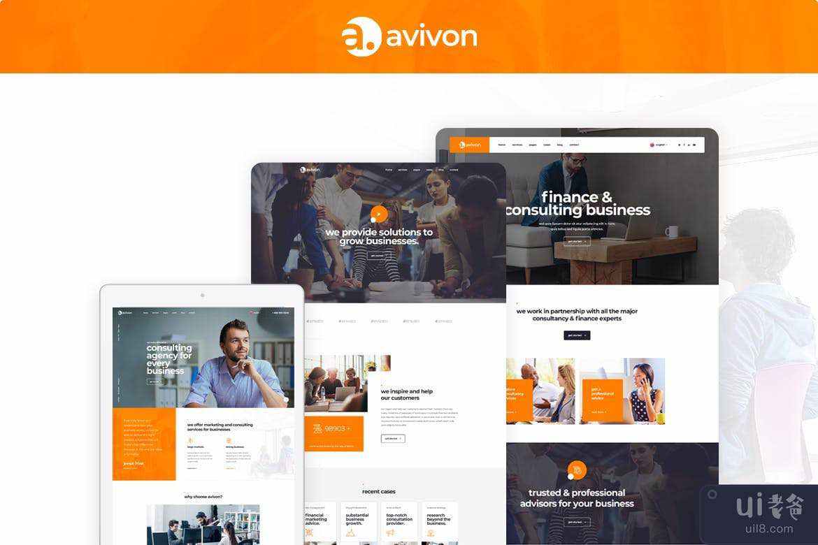 Avivon - 纯商业咨询和财务 HTML5(Avivon - Pure Business Consulting & Finance HTML5)插图