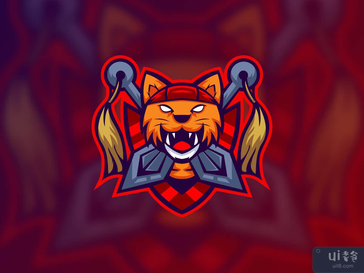 Ninja Cat Mascot Logo