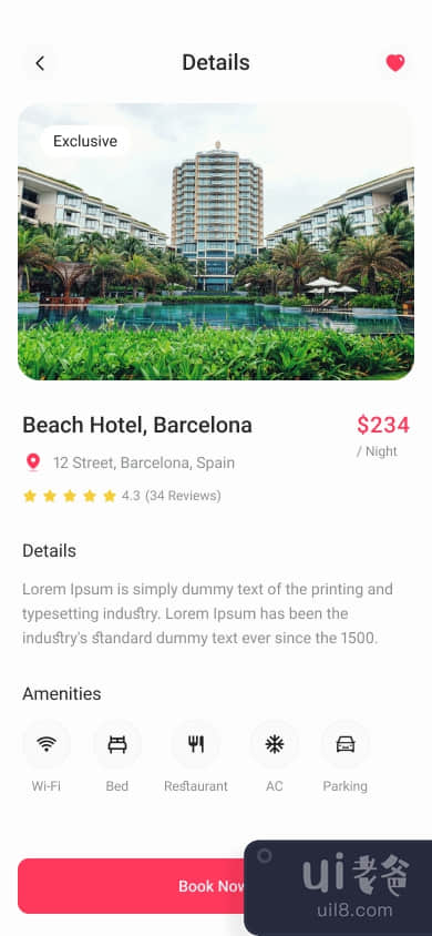 HOTELIFY - 酒店预订移动应用(HOTELIFY - Hotel Booking Mobile app)插图