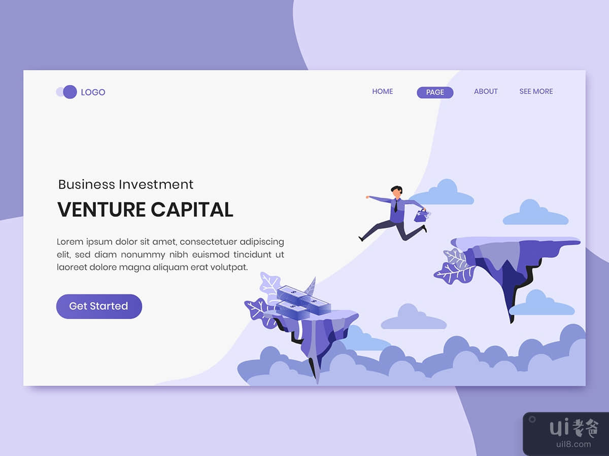 Venture Capital Business Investment Marketing Landing Page