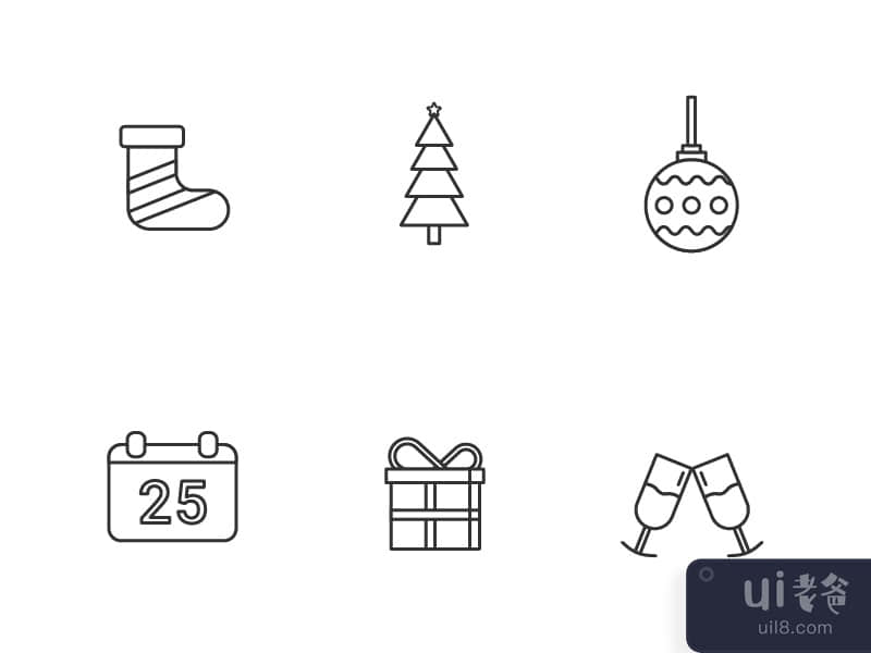 Christmast Line Icon 03