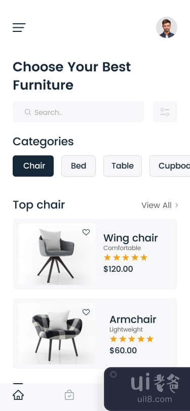 家具店电子商务应用程序(Furniture Shop E-Commerce App)插图1