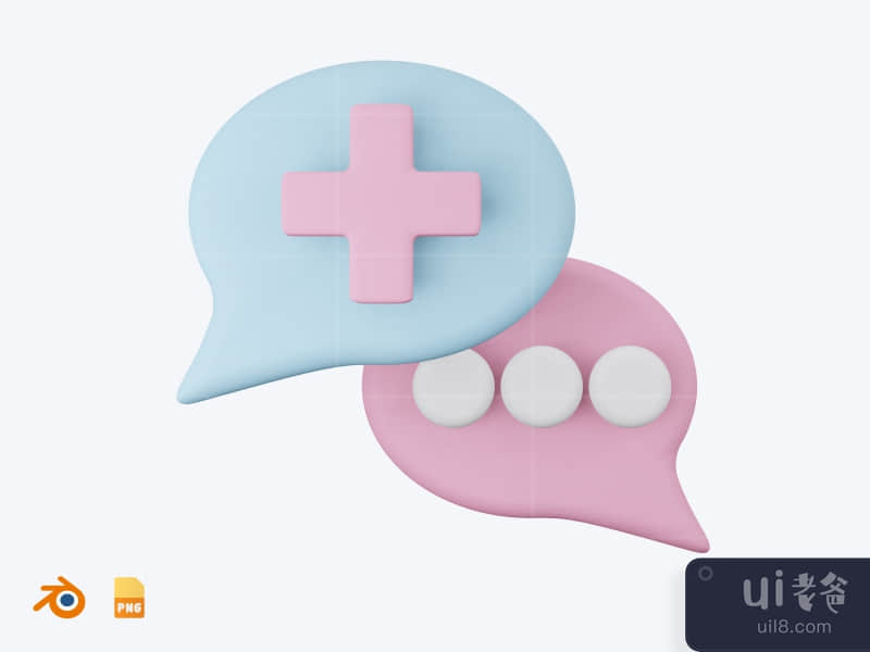 Medical Consultant - 3D Medical Health icon pack (front)