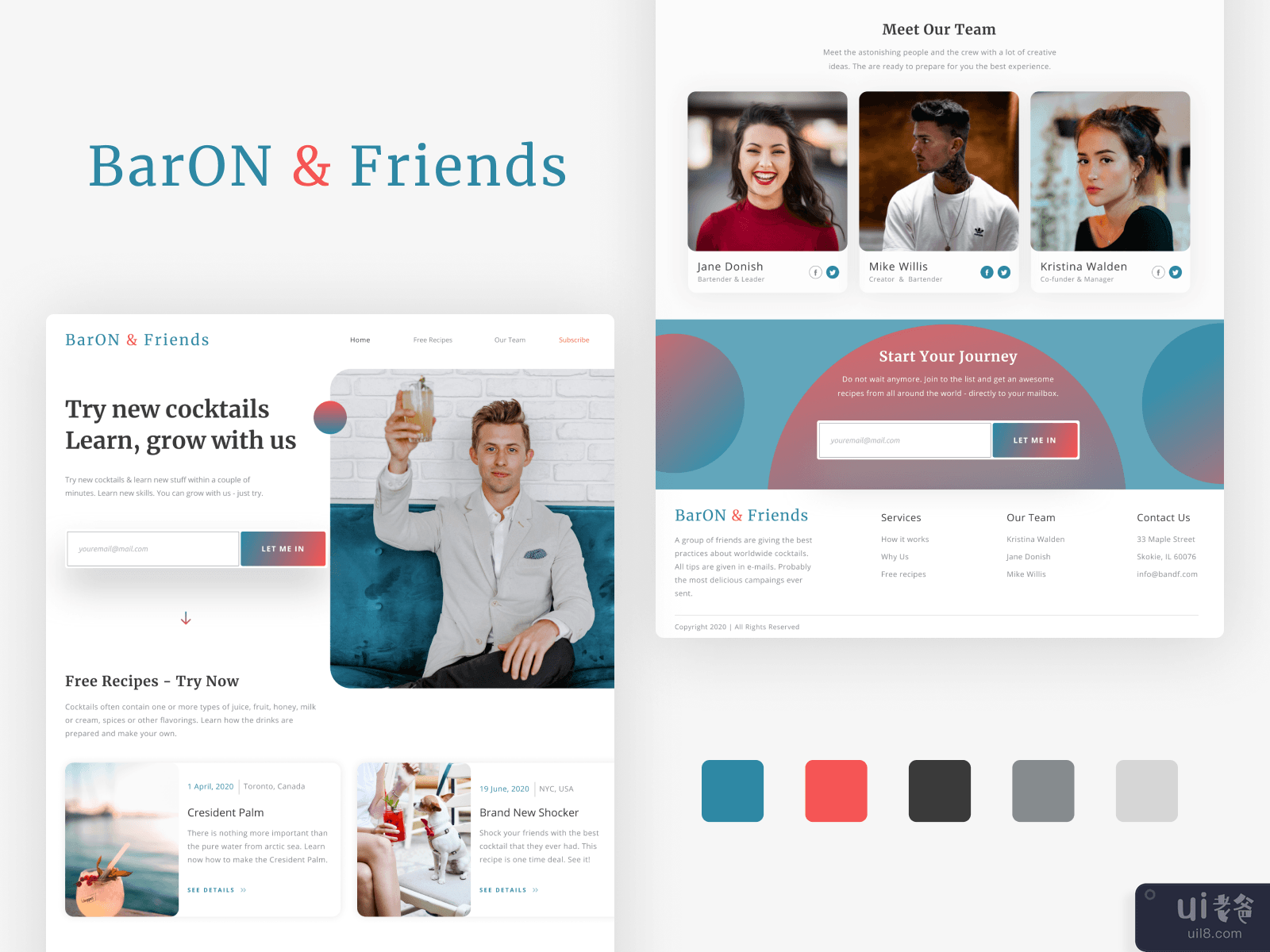 BarON & Friends - 简单的公司网站(BarON & Friends - Simple Company Website)插图