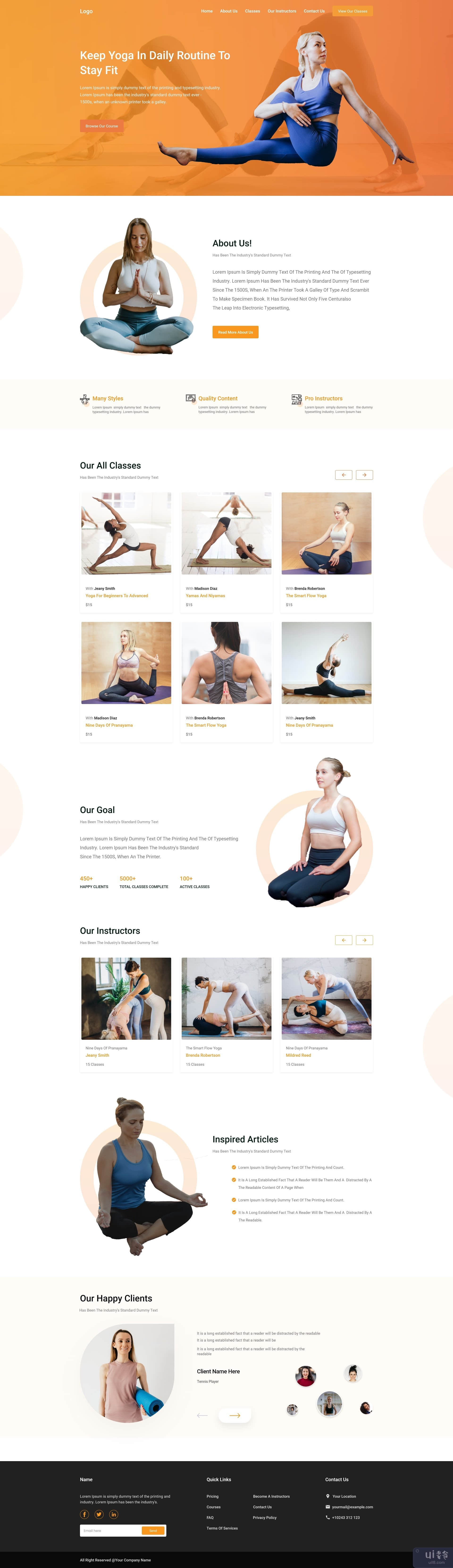 基于网络的瑜伽登陆页面(Web-based Yoga landing page)插图