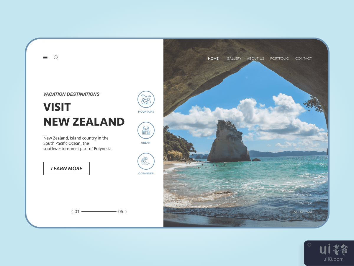 Website Header Visit New Zealand