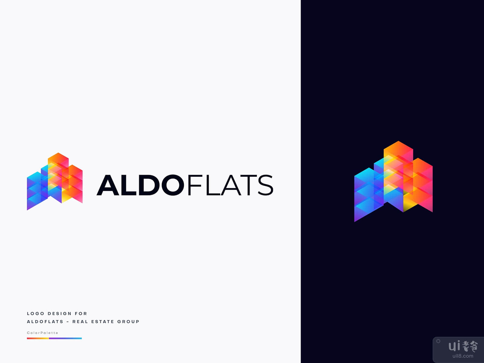 Aldoflats - Modern Real Esate Logo Design