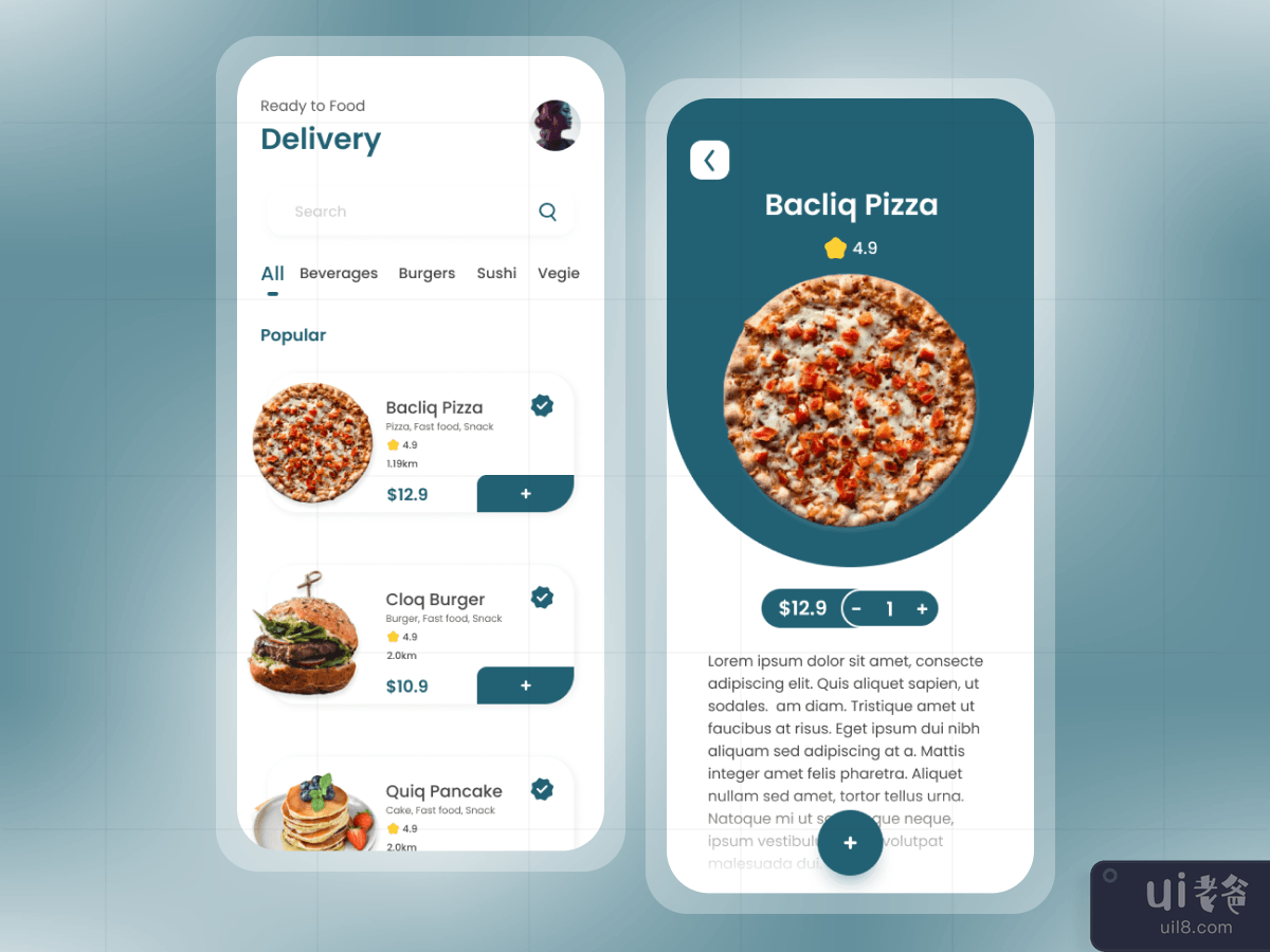 Lary UI Kits - Food Delivery UI Kits Template