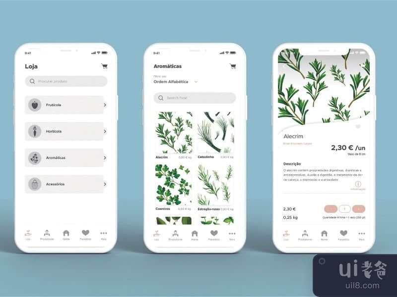 杂货应用程序 // 响应式原型 // 168 个屏幕(Groceries App // Responsive Prototype // 168 Screens)插图1