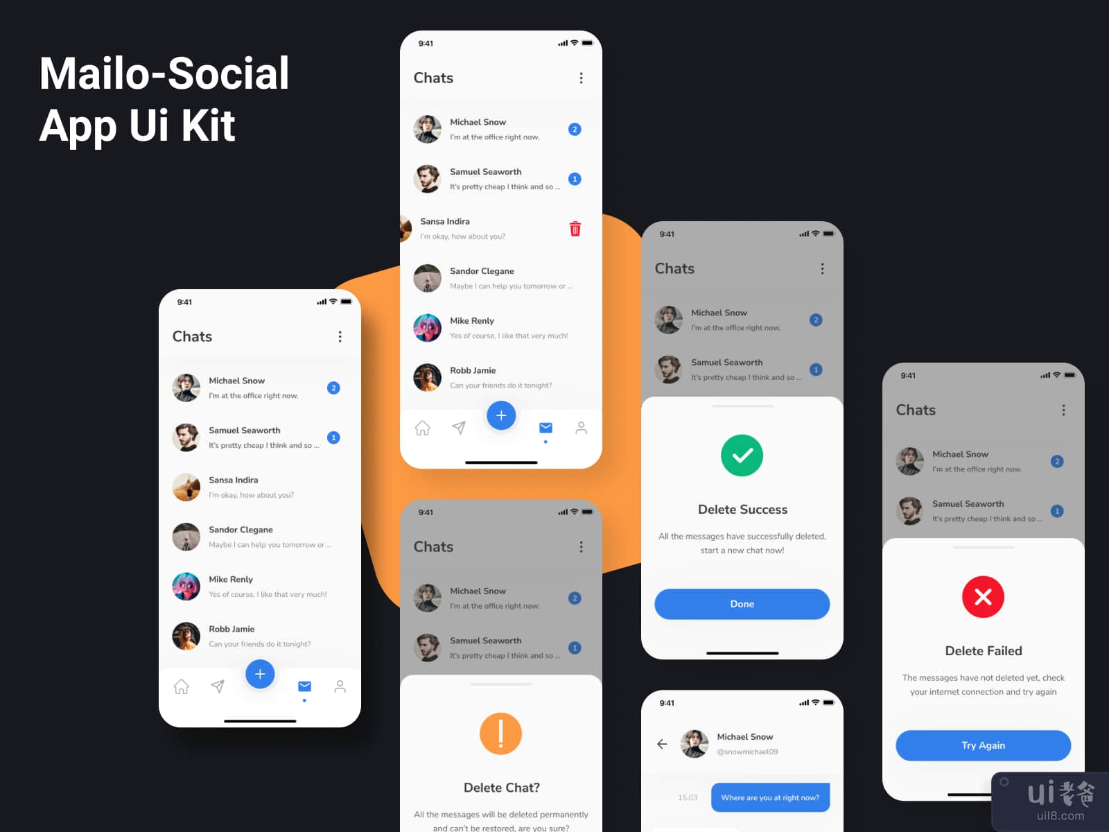 Mailo- Social App Ui Kit#8